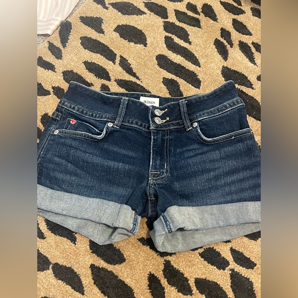 Hudson Jeans Blue Jean Shorts Cuffed Hem